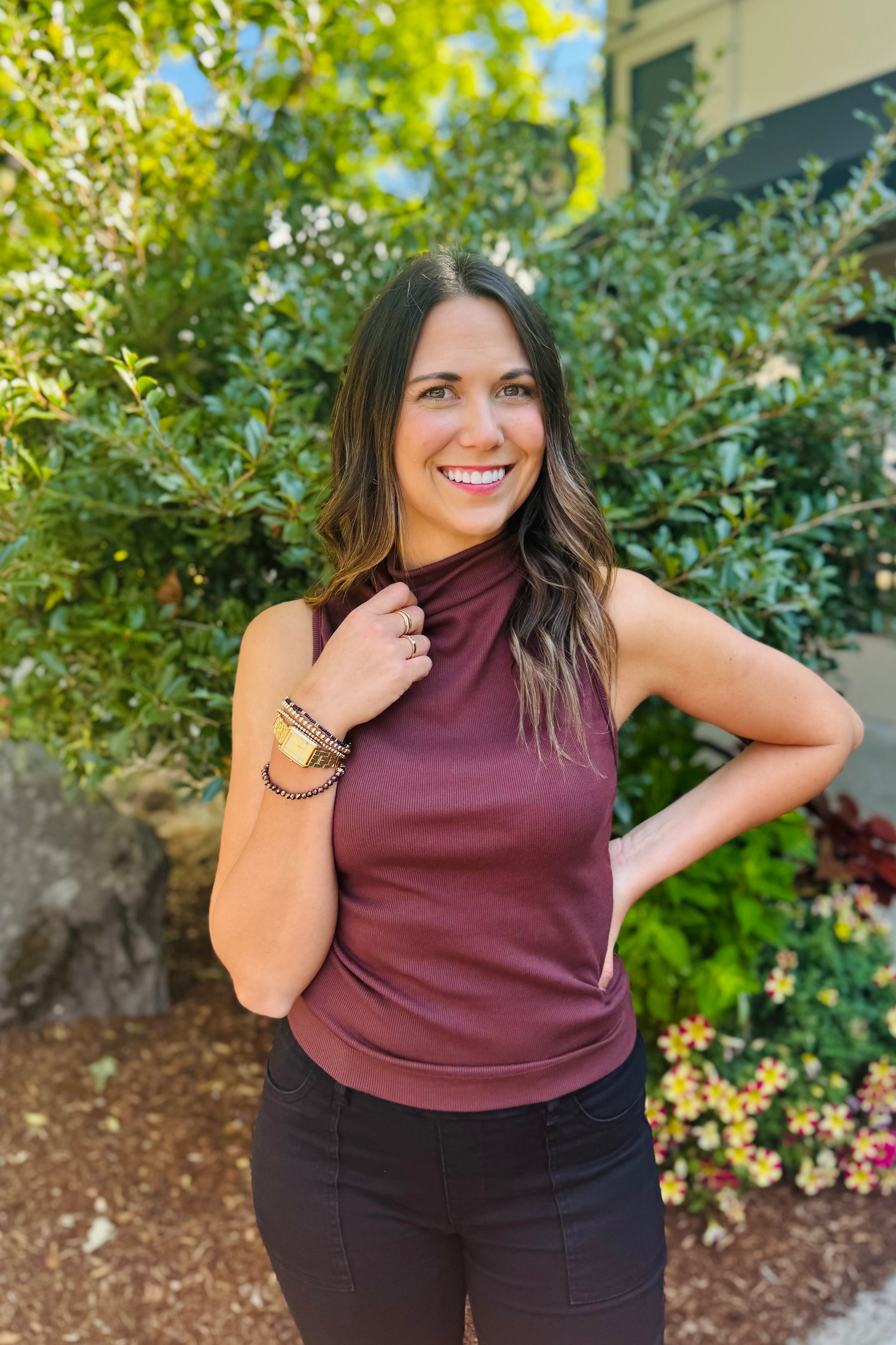 Chiara Tank - Espresso