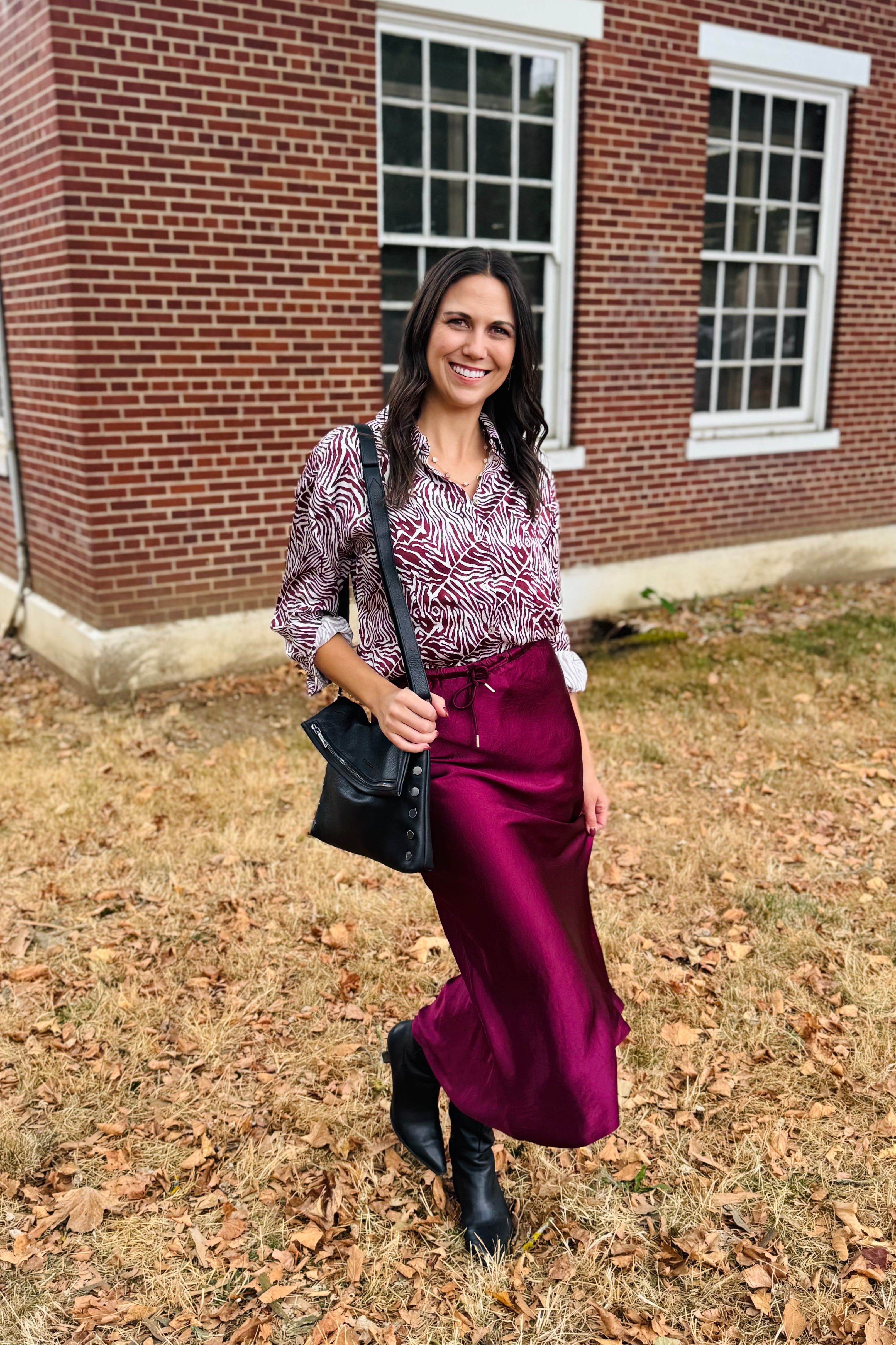 Merlot Print Blouse