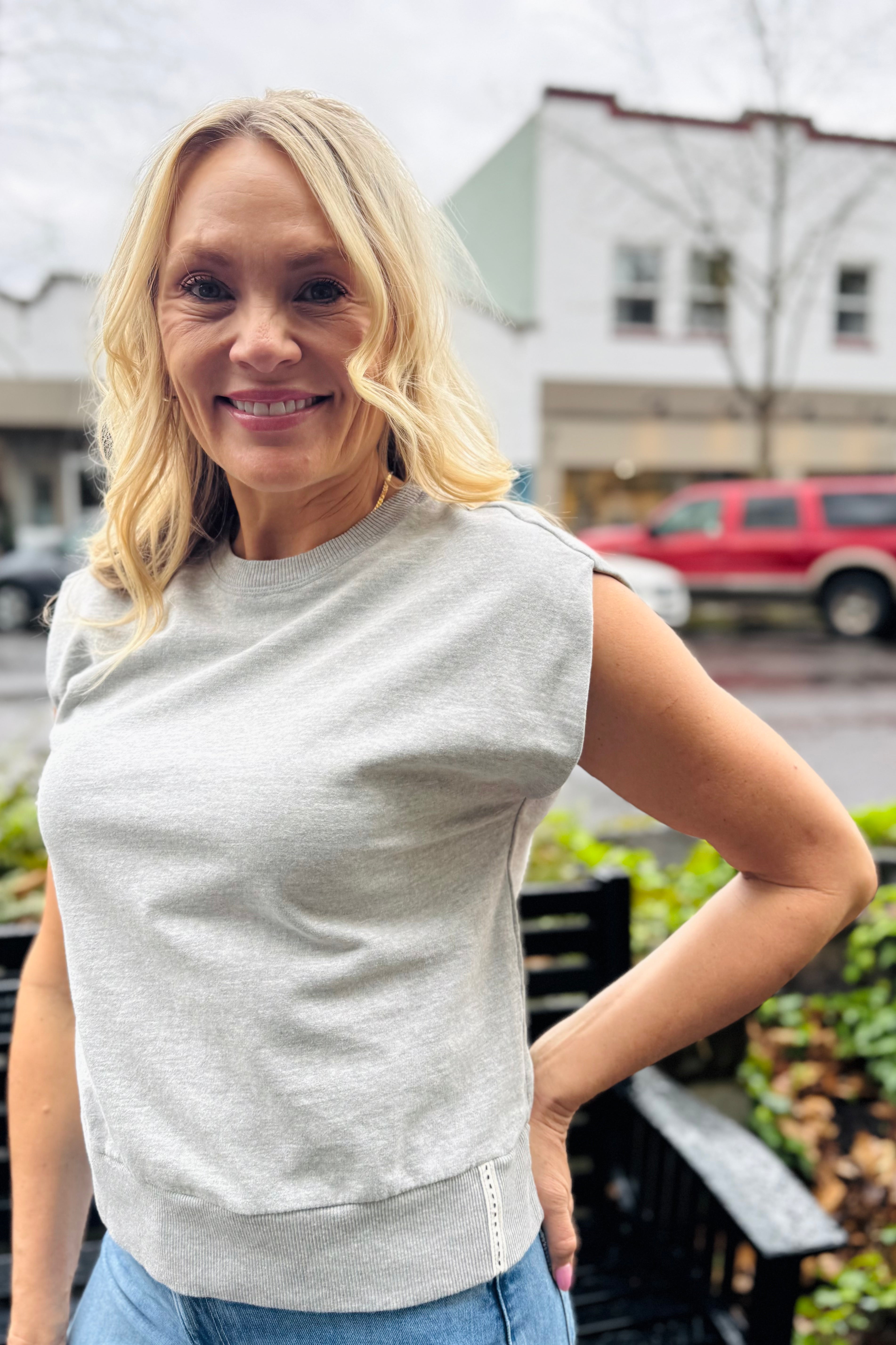 Brooklyn Power Shoulder Sweatshirt
