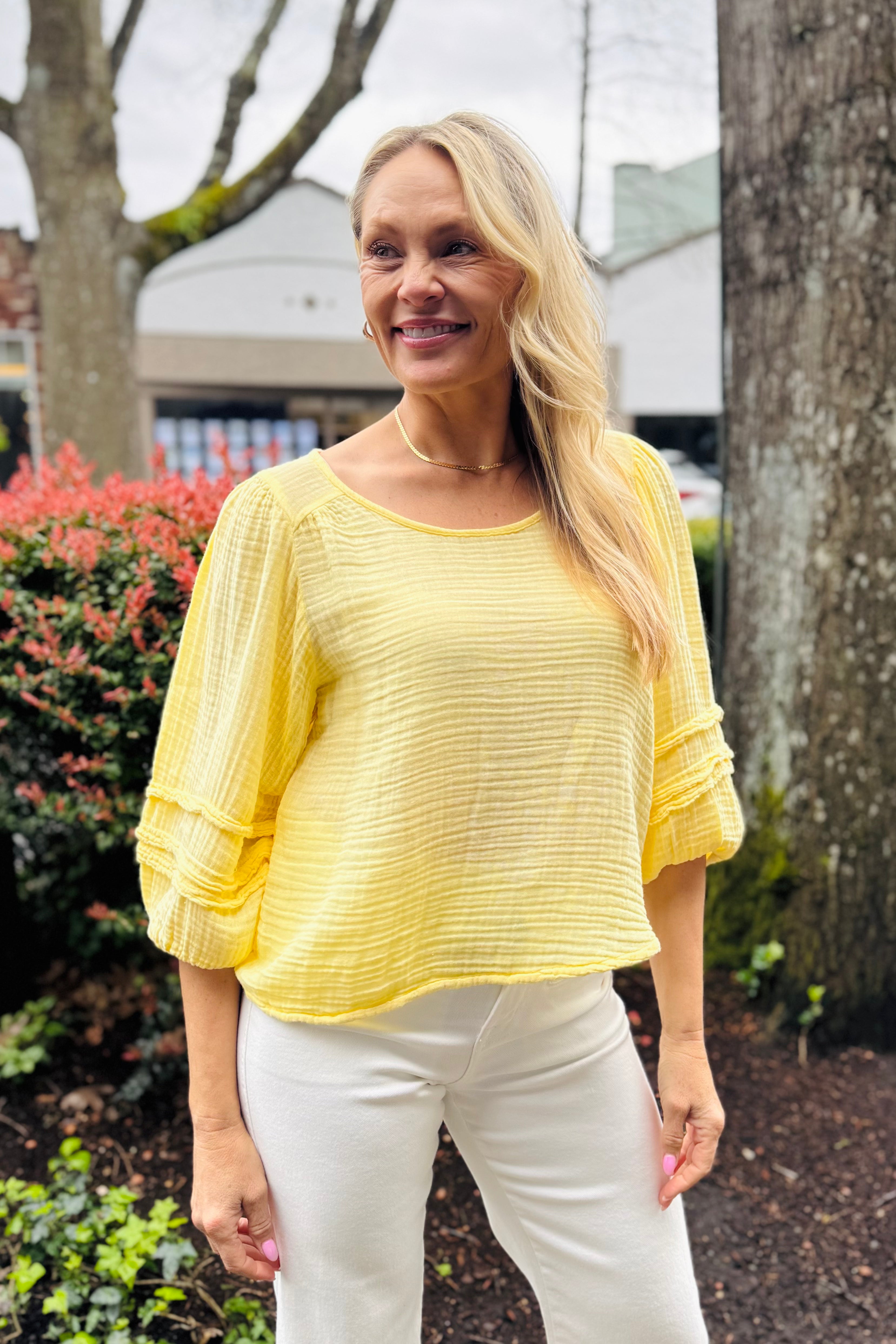 Pruitt Balloon Sleeve Top