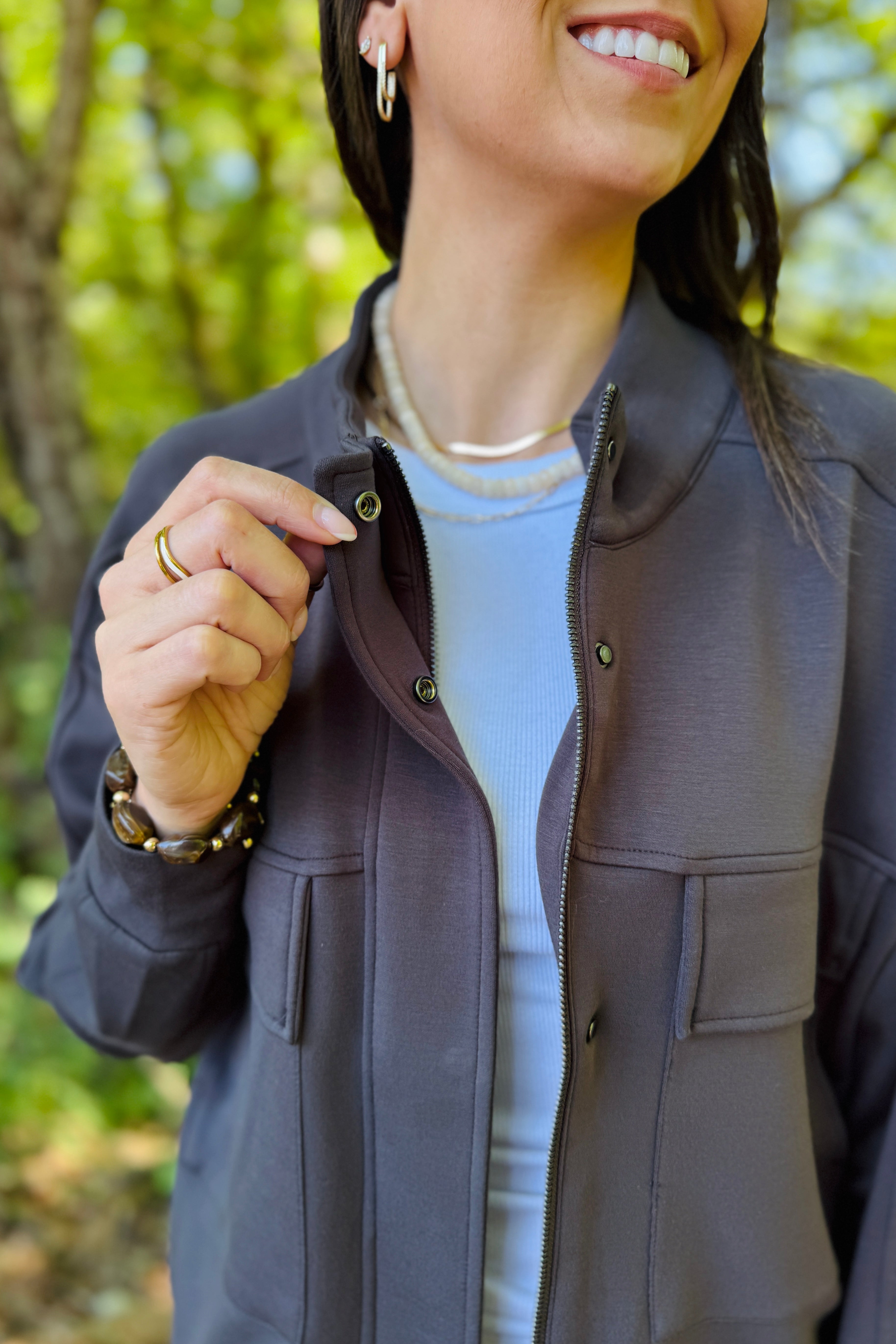Mock Neck Cardi