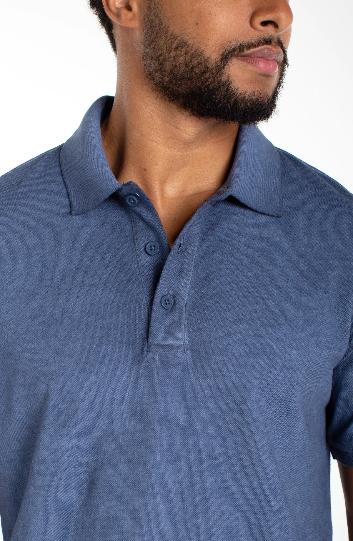 Novelty Rib Polo - Blue