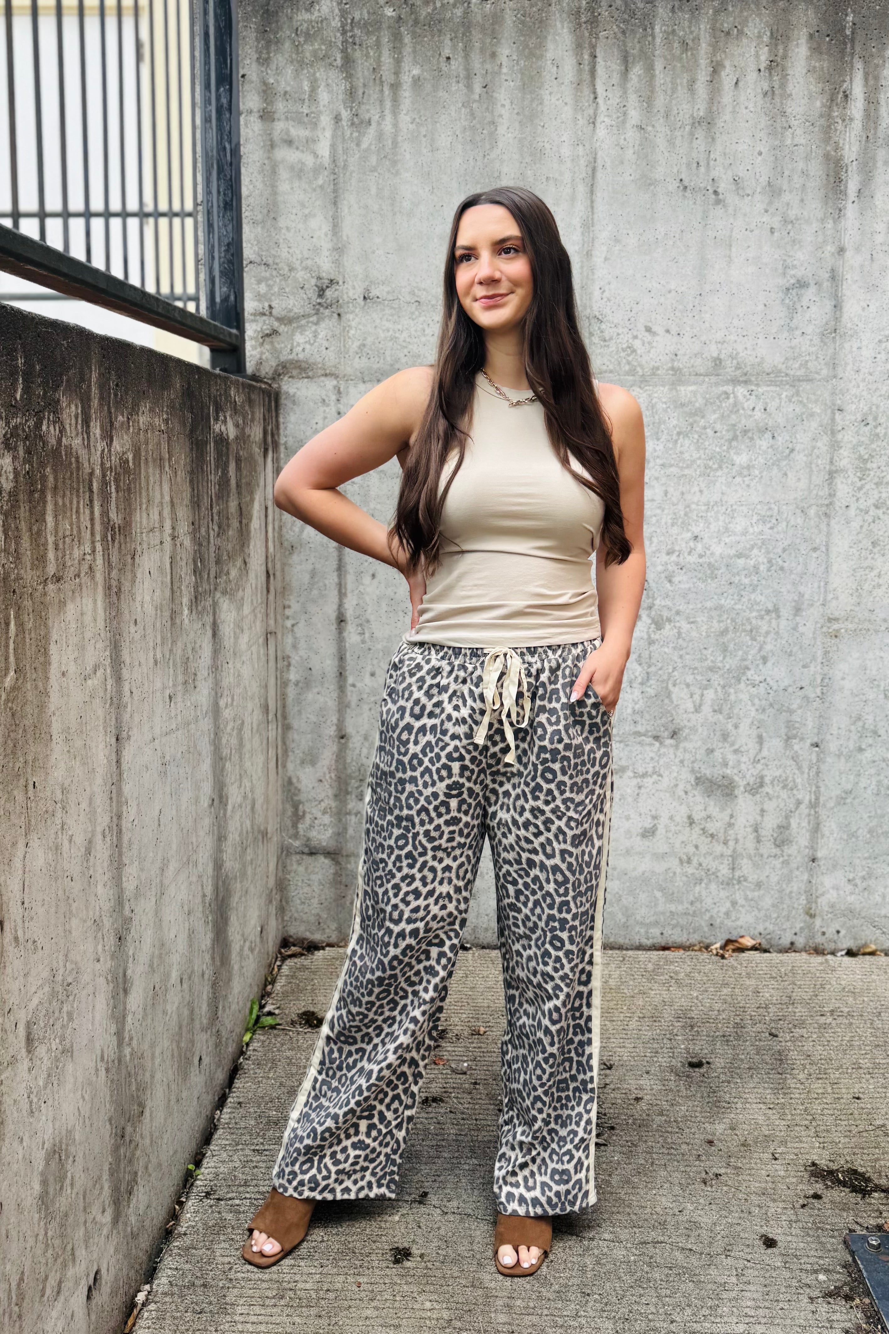 On Track Leopard Pants