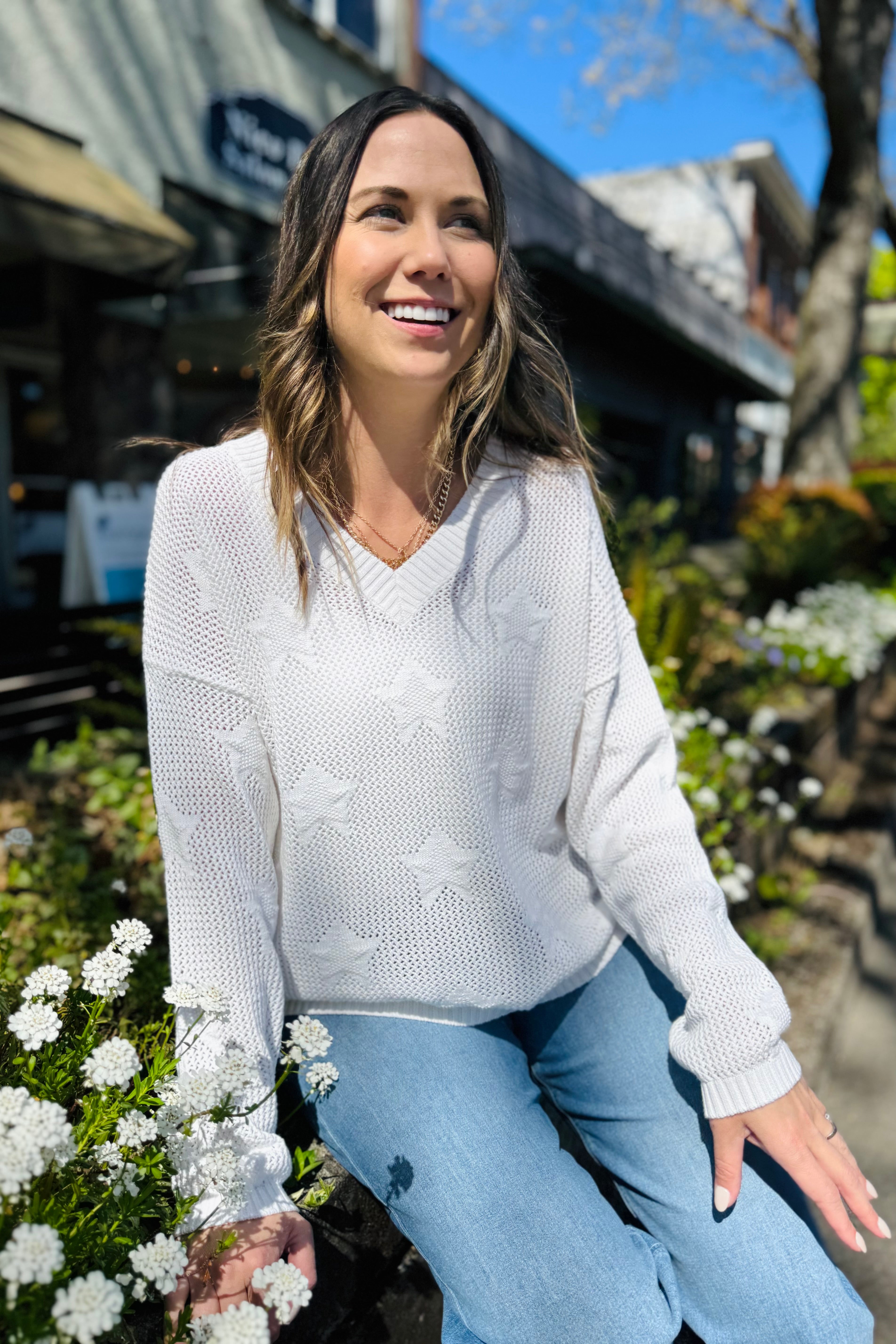 Open Stitch Crew with Stars