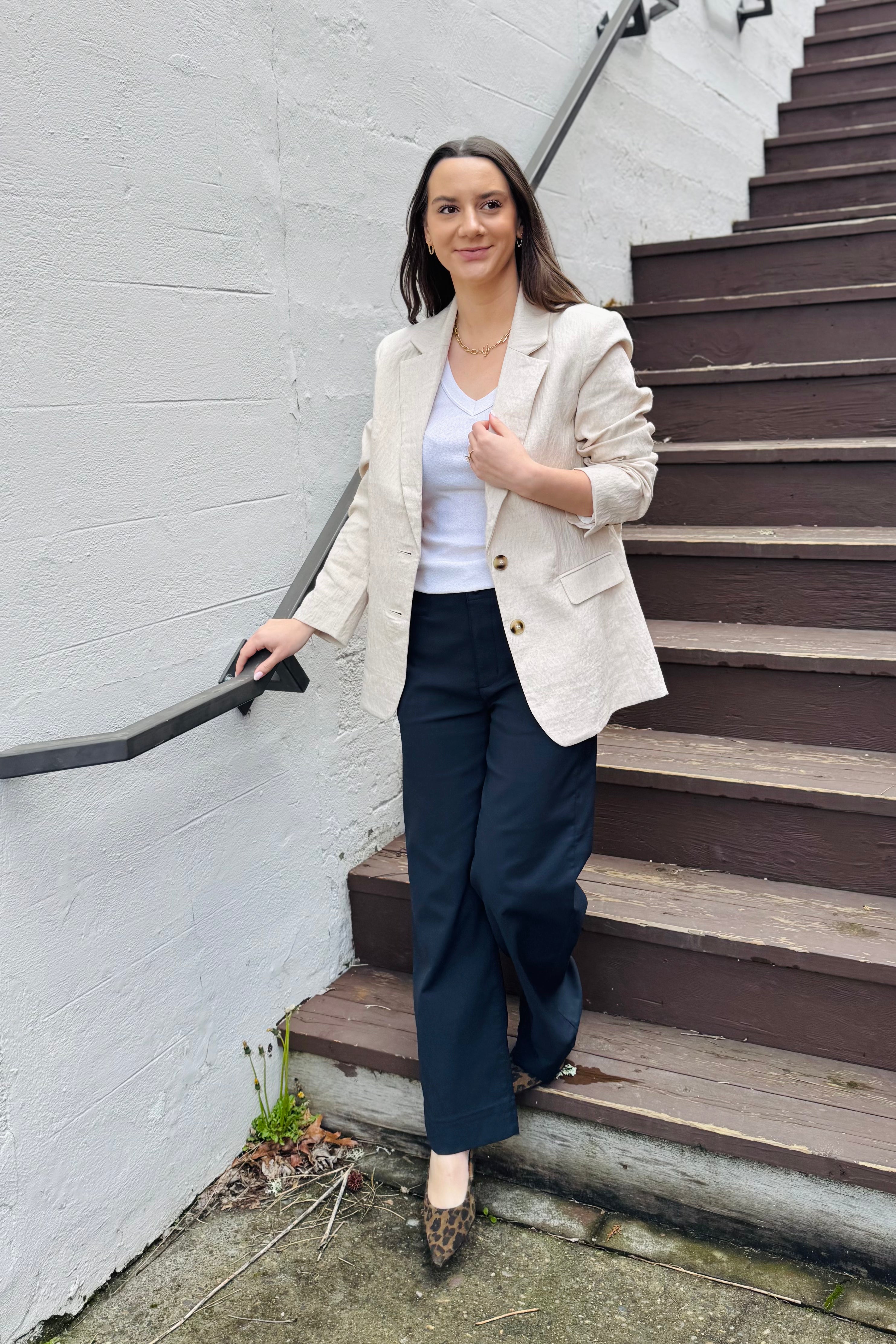 Oversized Linen Blazer