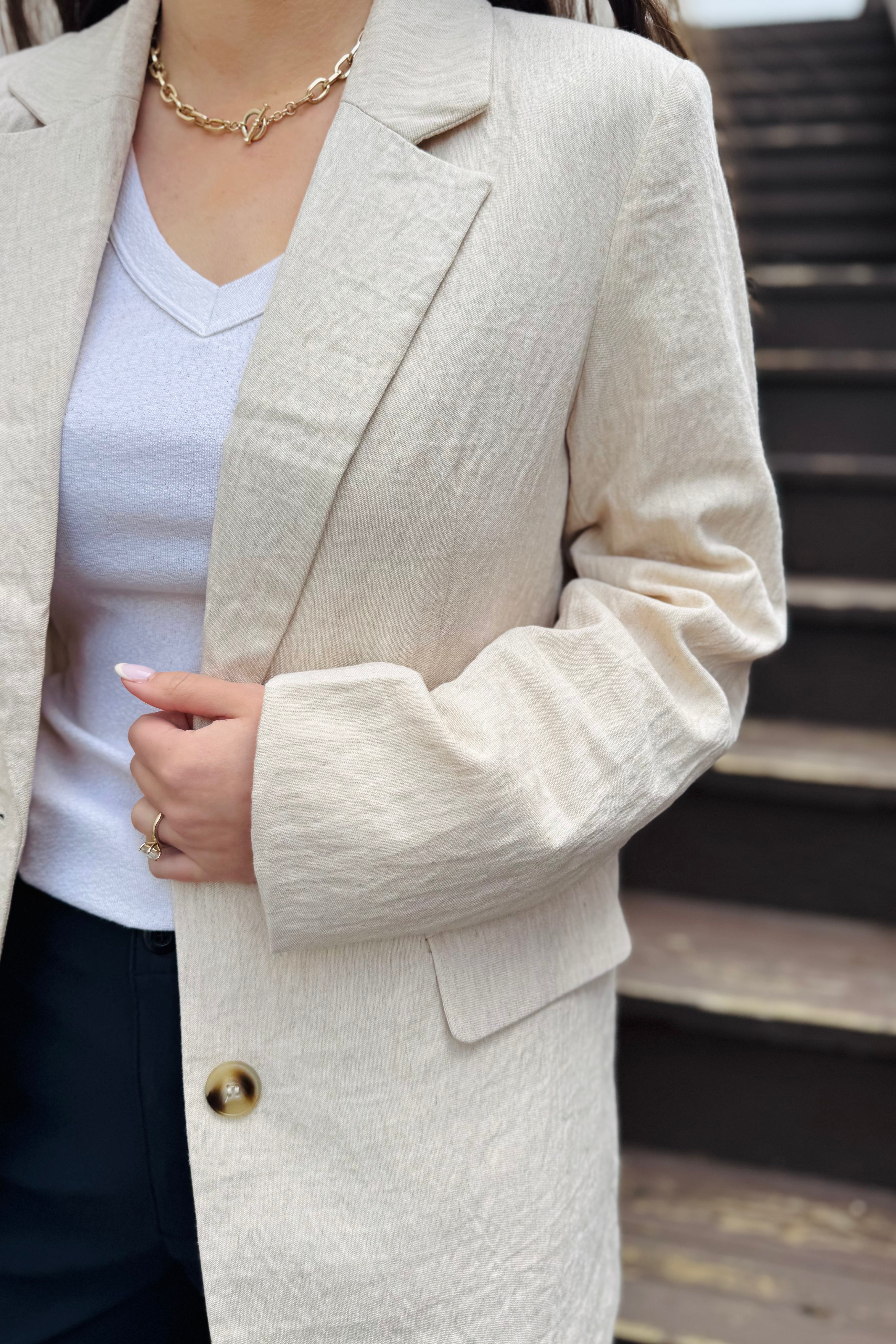 Oversized Linen Blazer