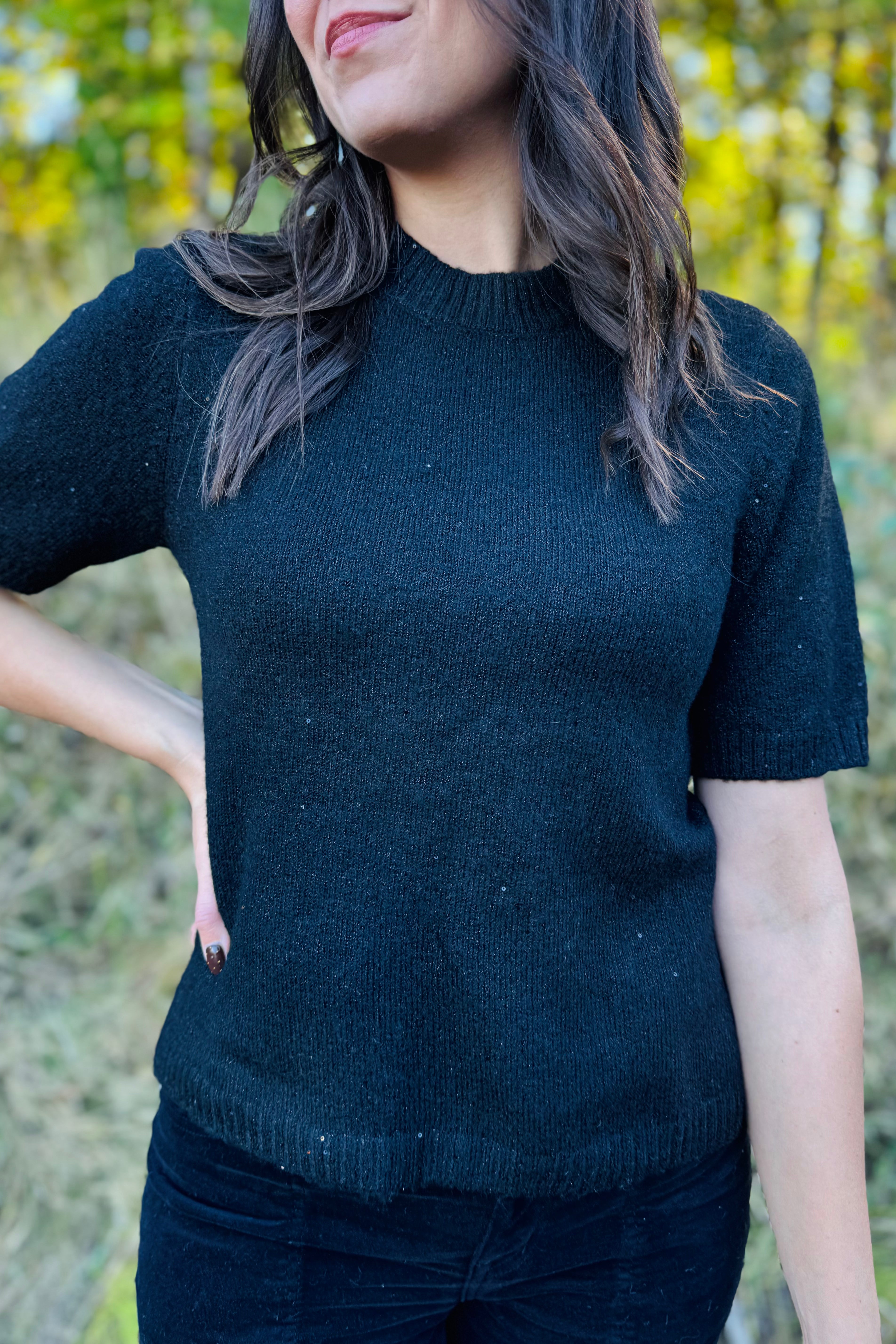 Perfect Sequin Sweater Tee