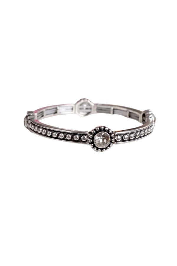 Western Vibes Bangles – Dots w/ Clear Crystals