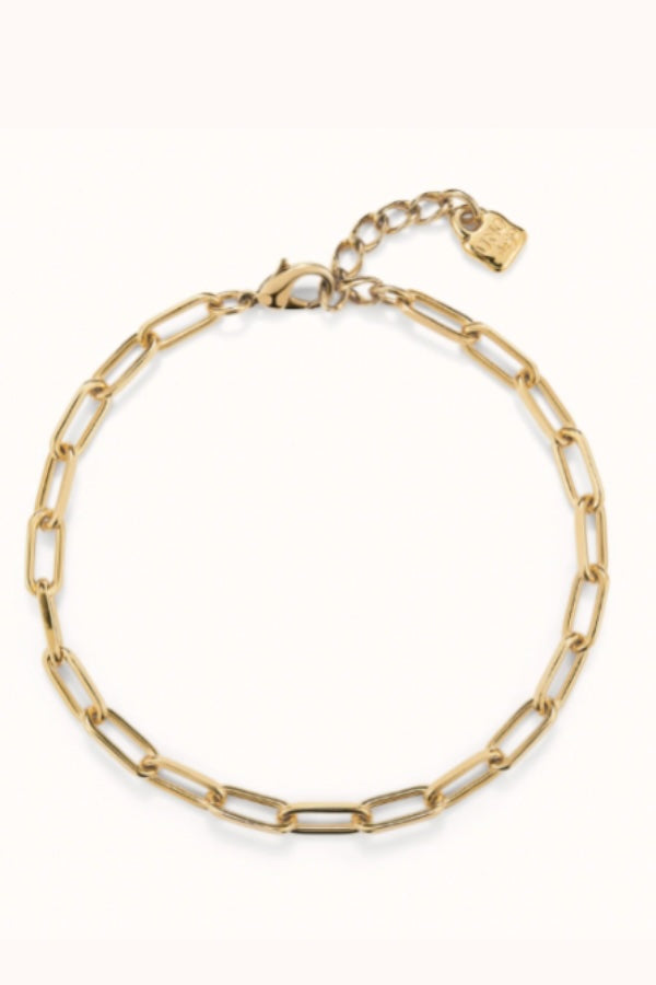 Short oval link chain necklace