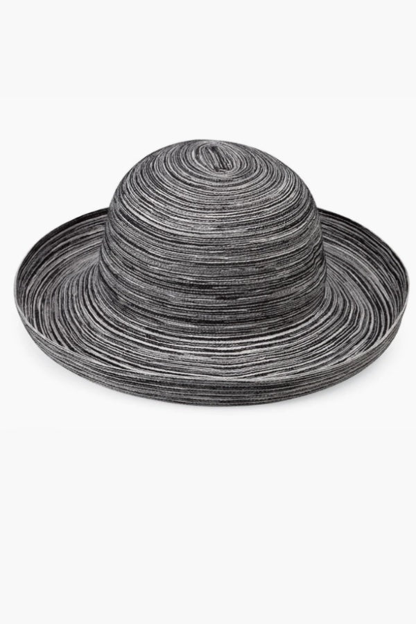 Sydney Wide Brim Hat-Black&White