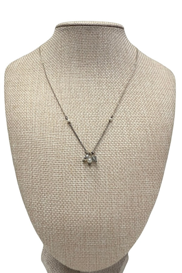 Pearl Cluster Necklace