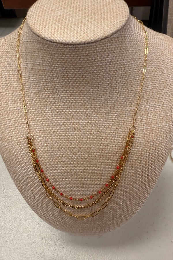 14K Gold 3 Strand Necklace