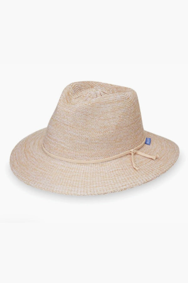Victoria Fedora Hat-Mixed Beige