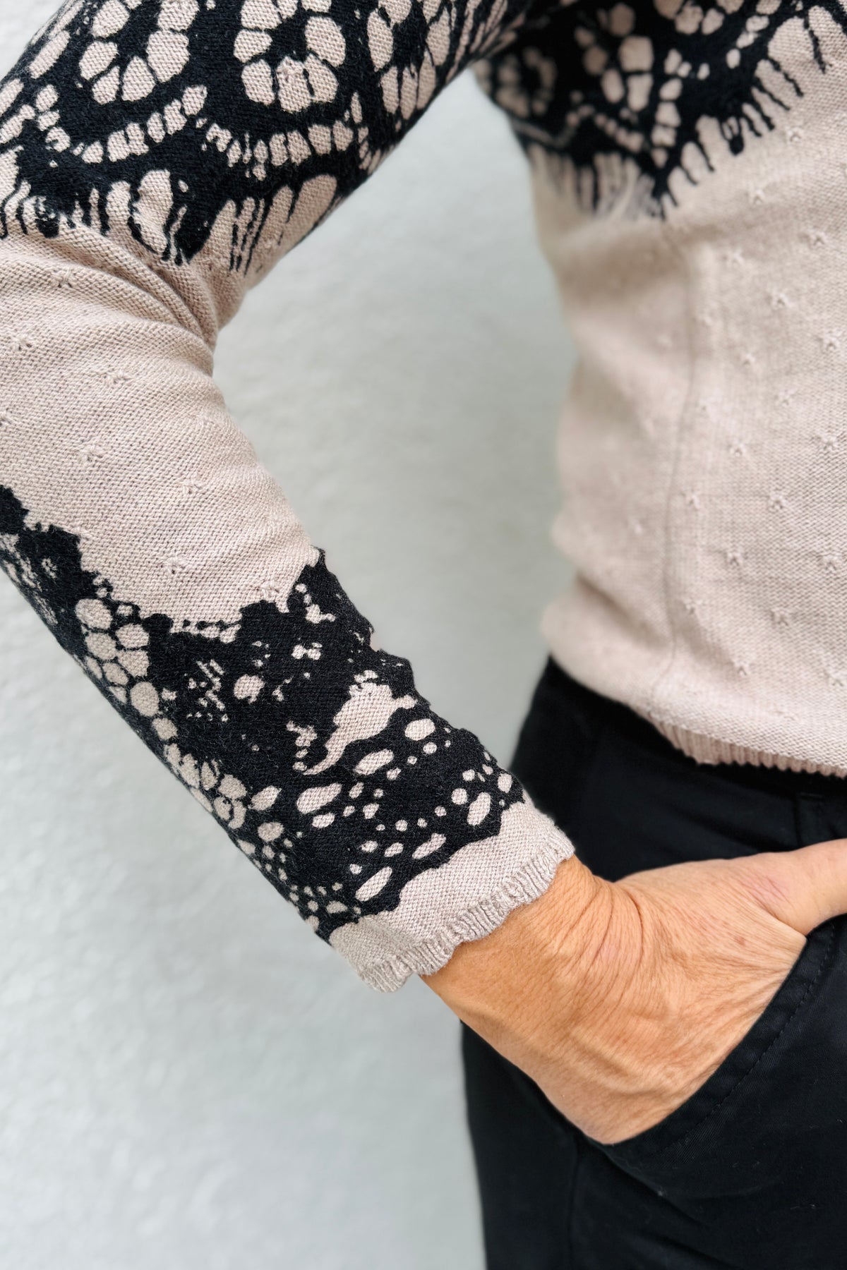 Placed Lace Print Cardi