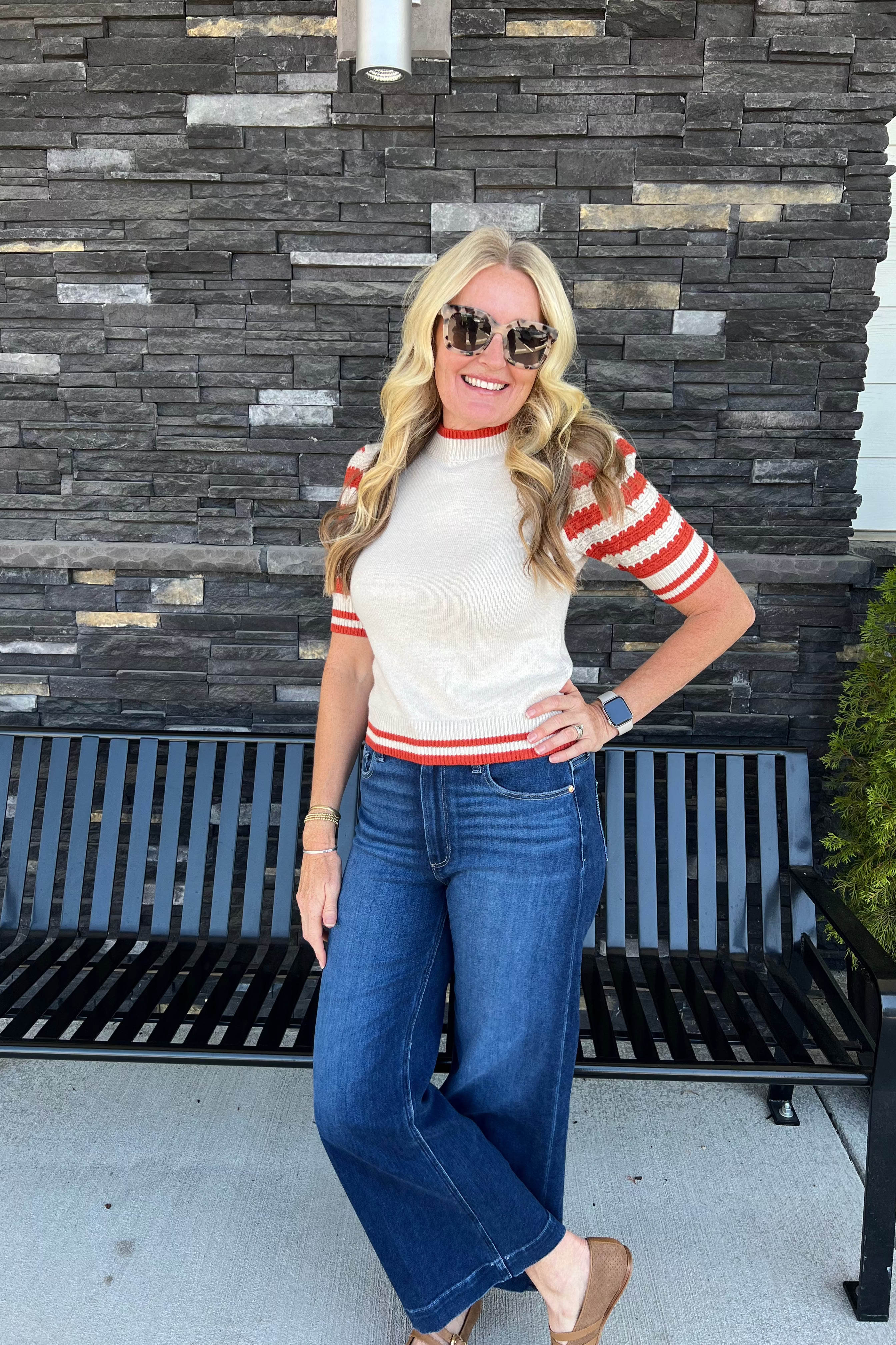Puff Sleeve Knit Top