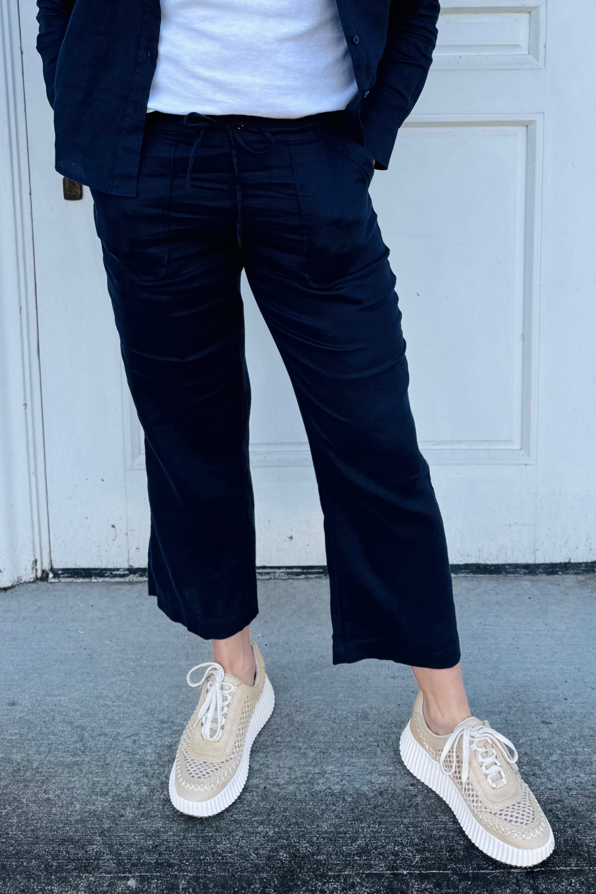 Cropped Linen Pant