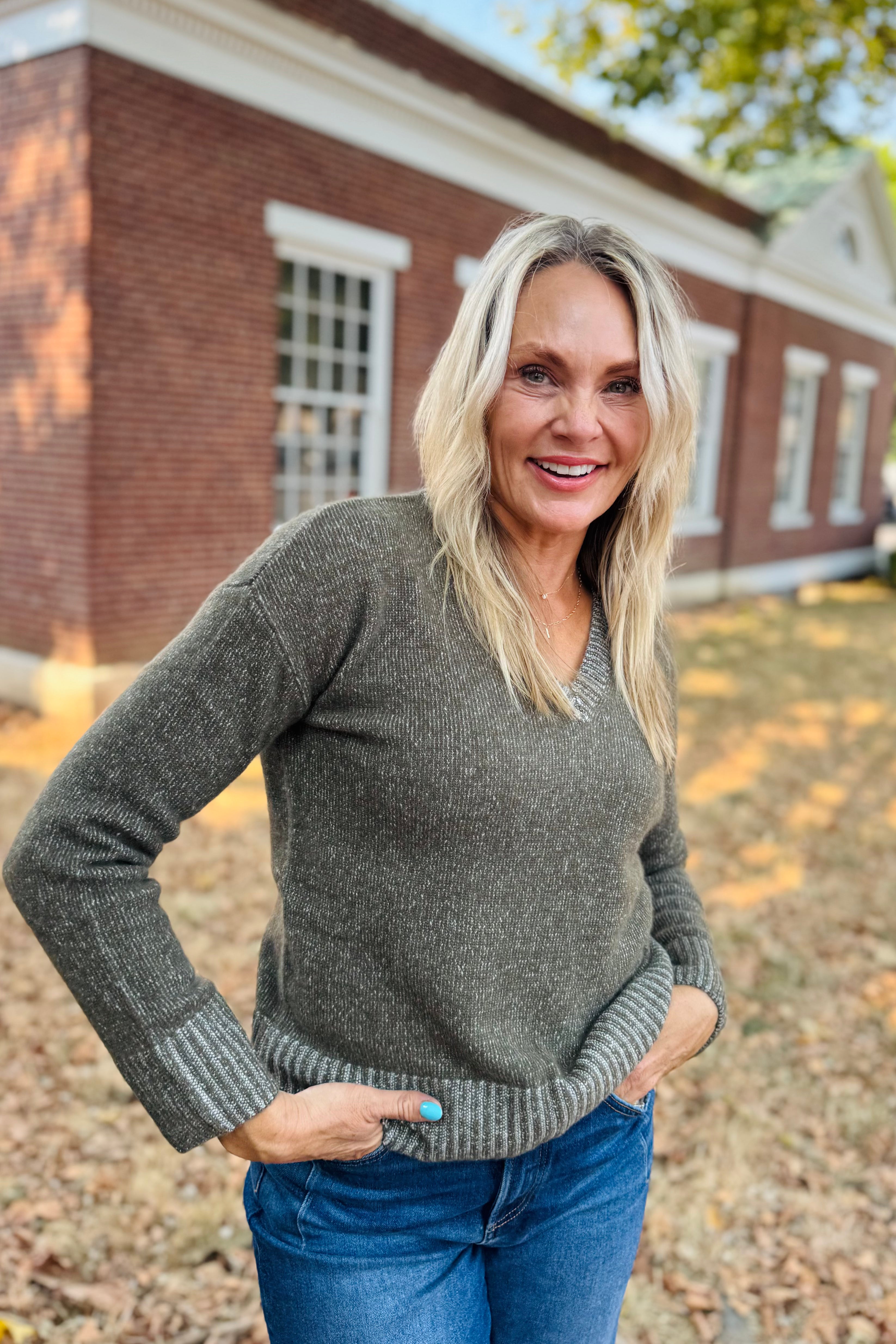 Oversized V-Neck Sweater