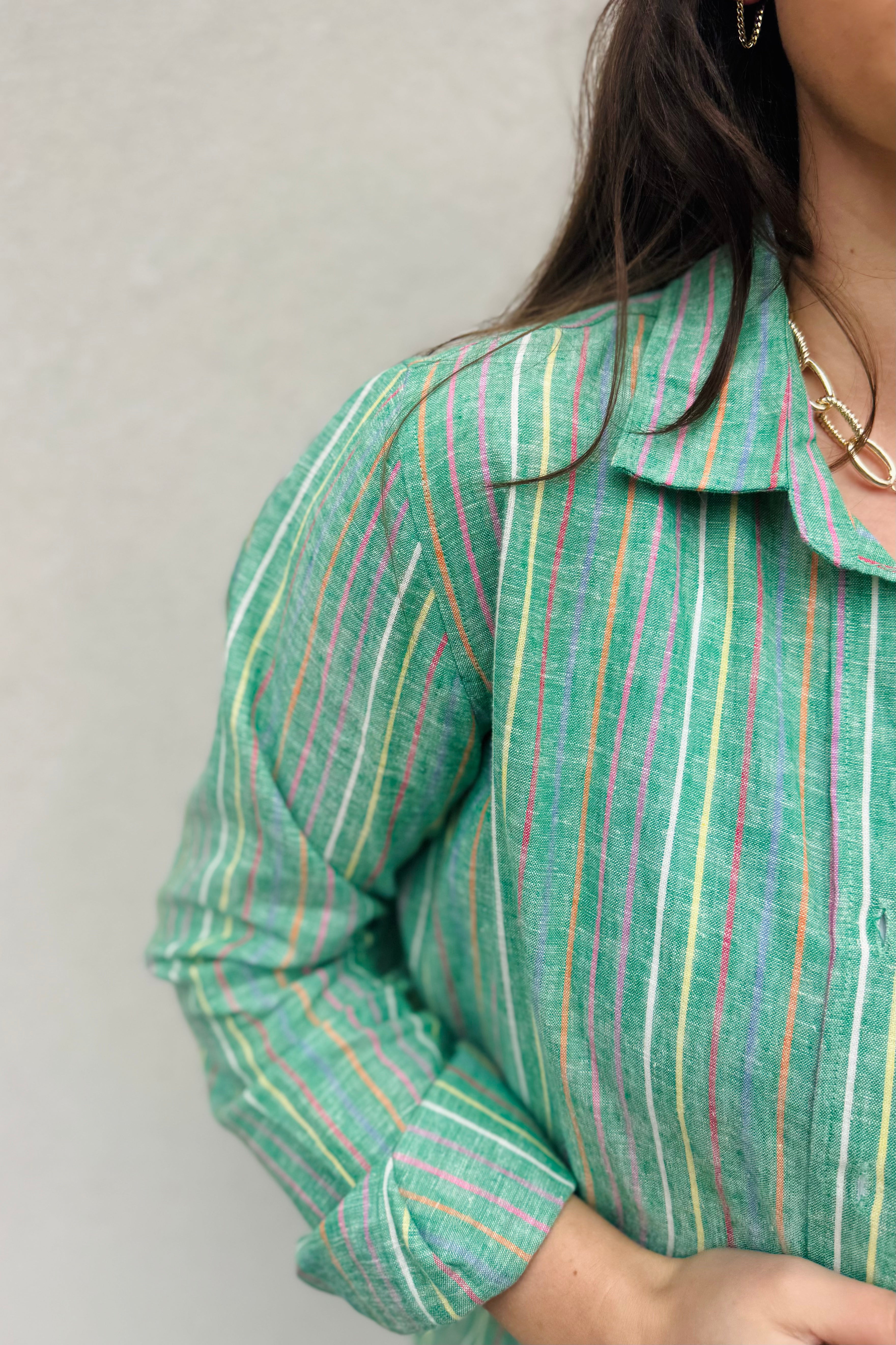 Pure Button Down Striped Shirt