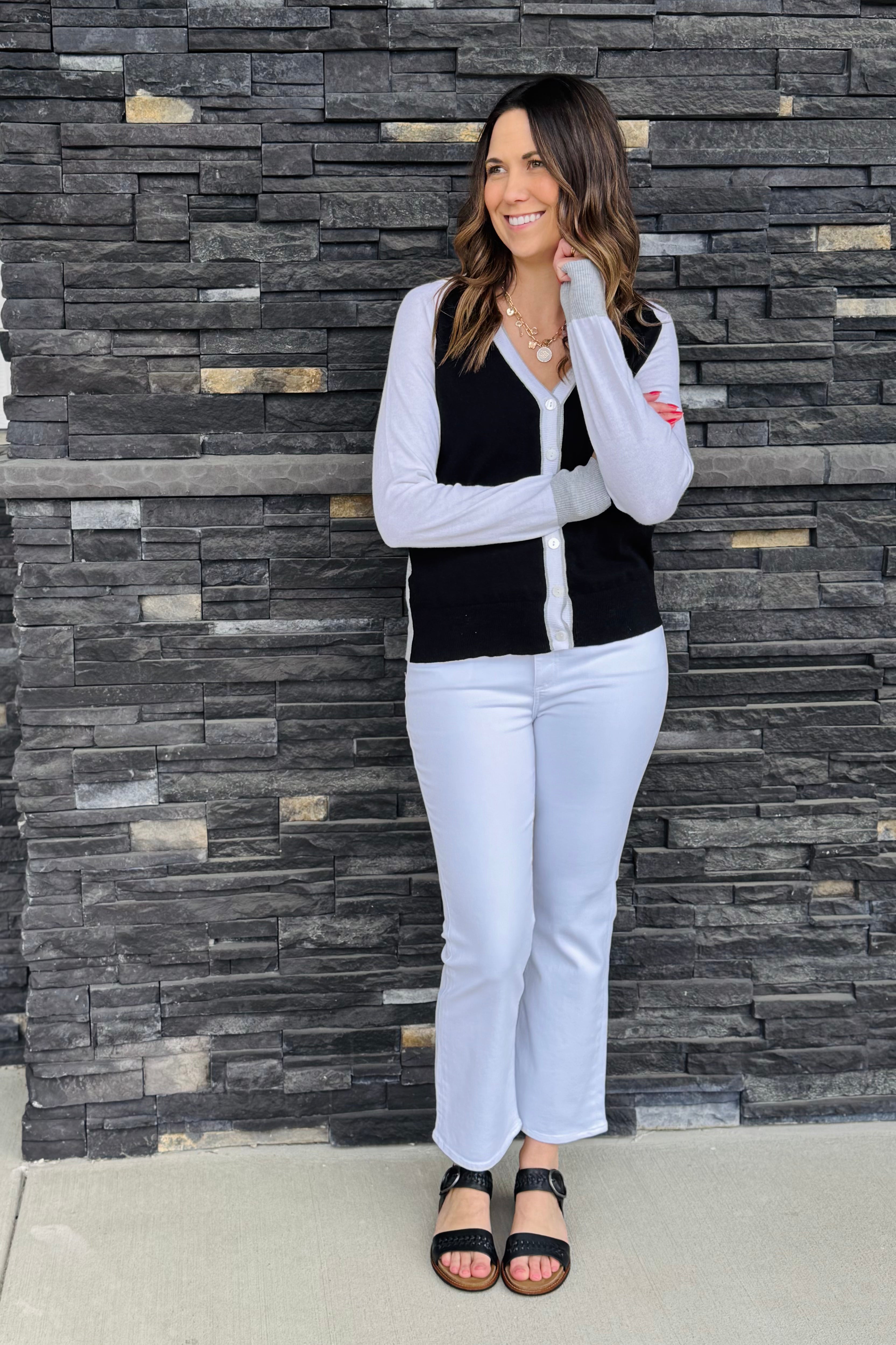 Color Block Cardigan