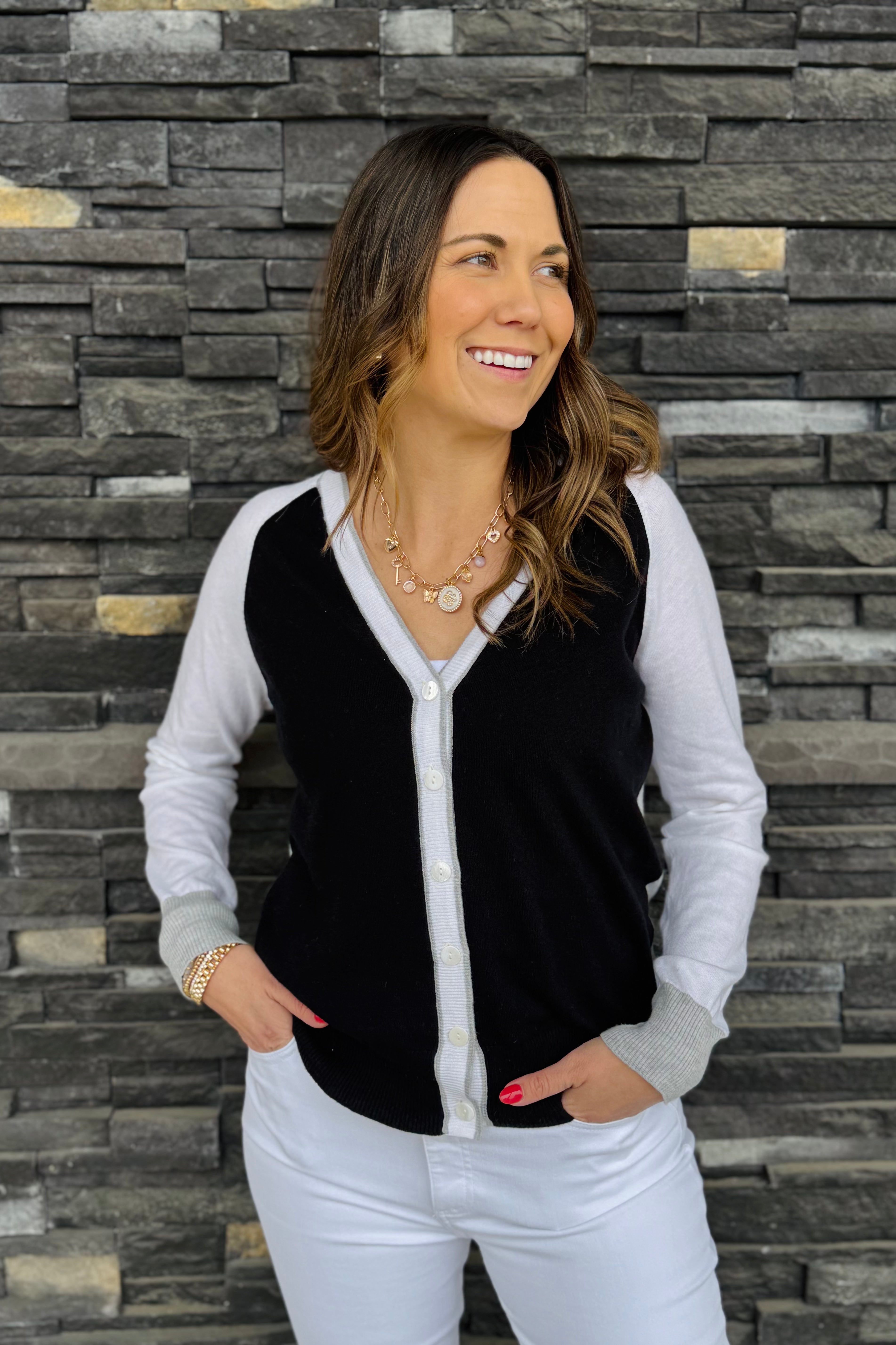 Color Block Cardigan