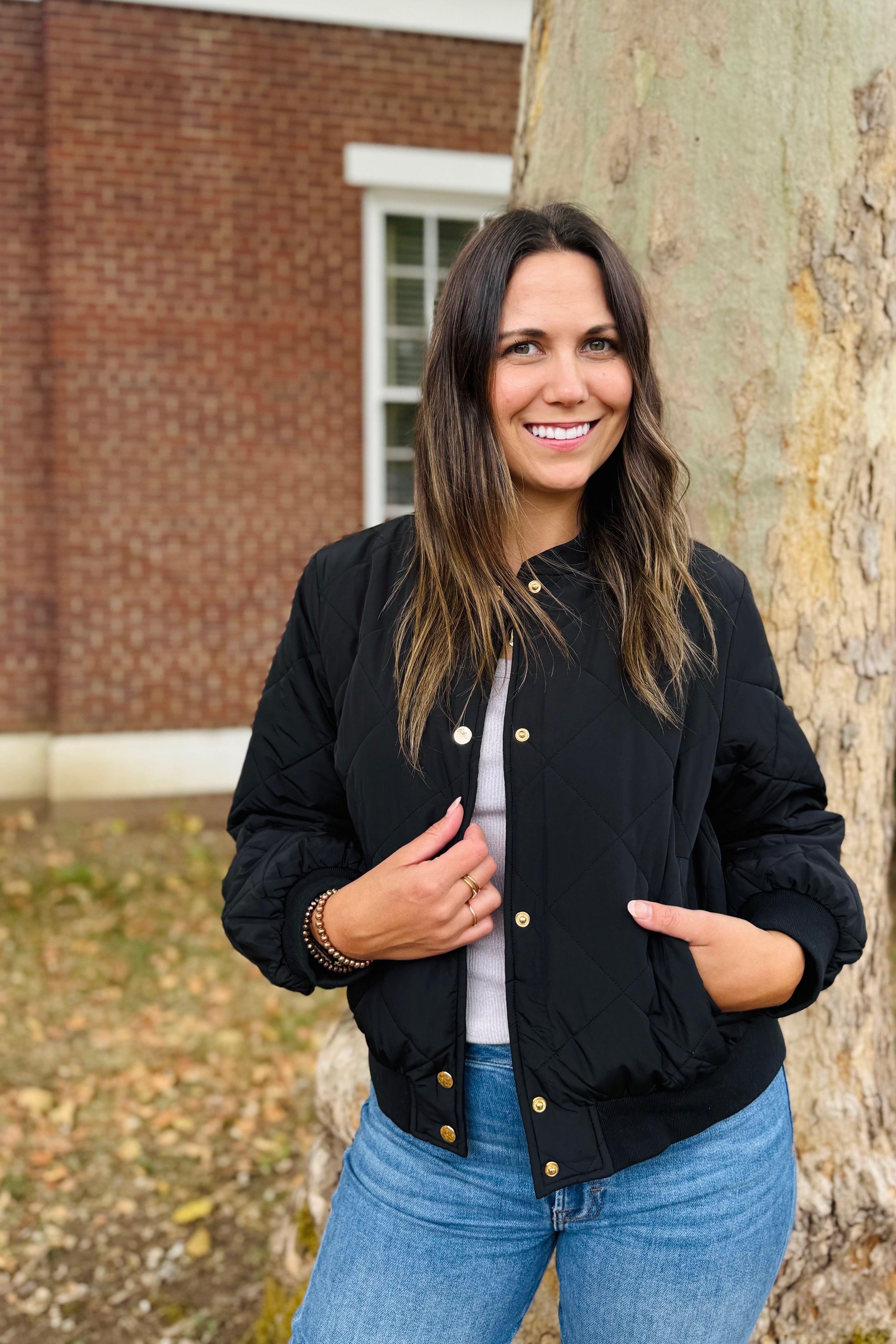 Quilted Bomber Jacket