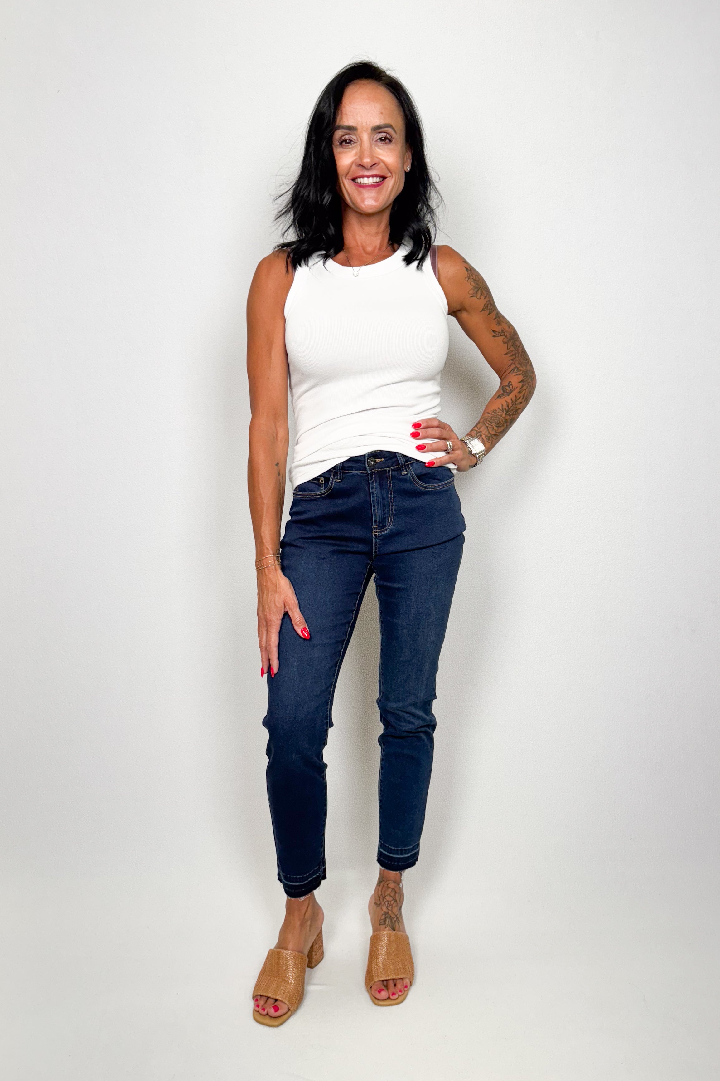 Reflective Hem Jean