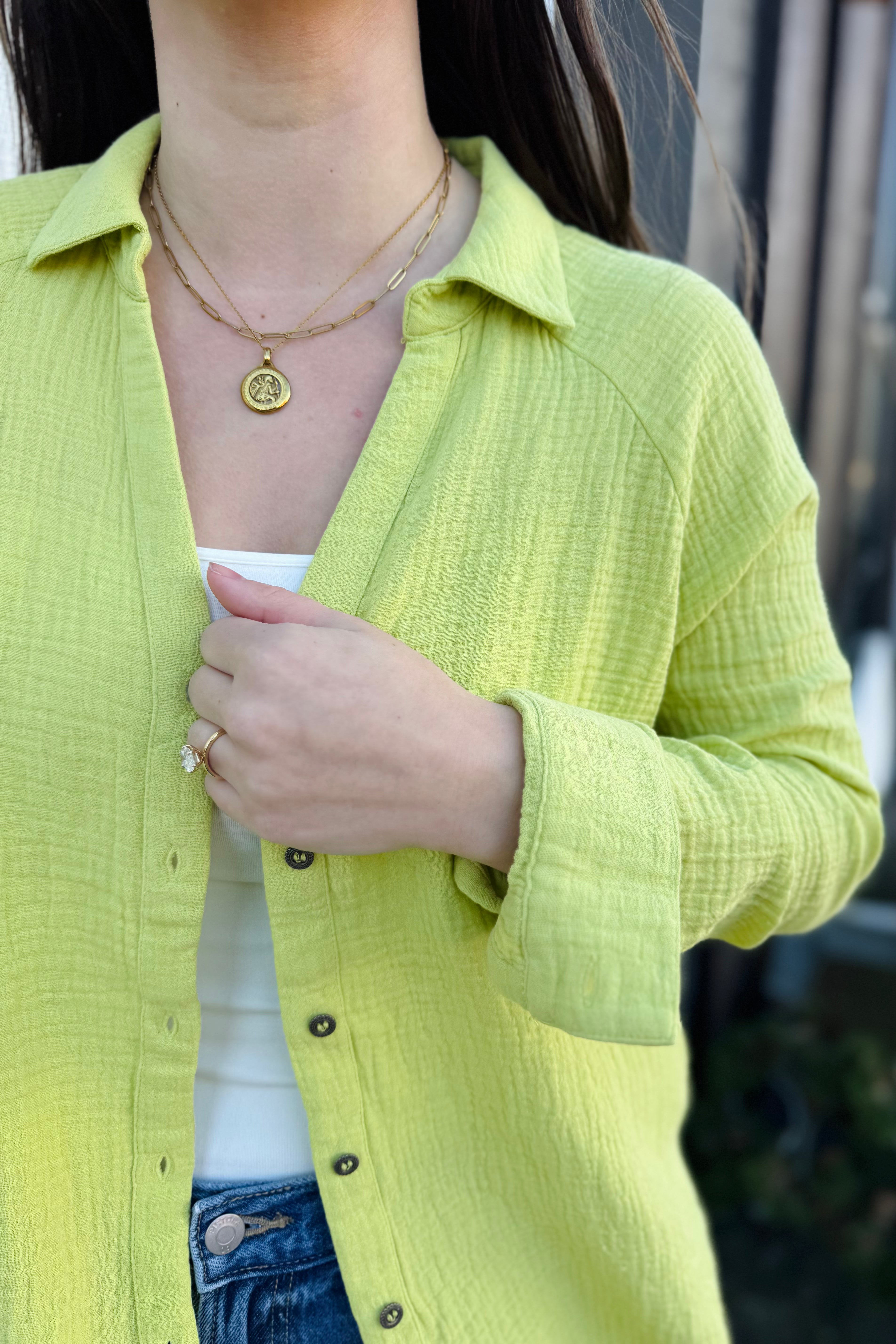 Raglan Sleeve Shirt W/ Raw Edge