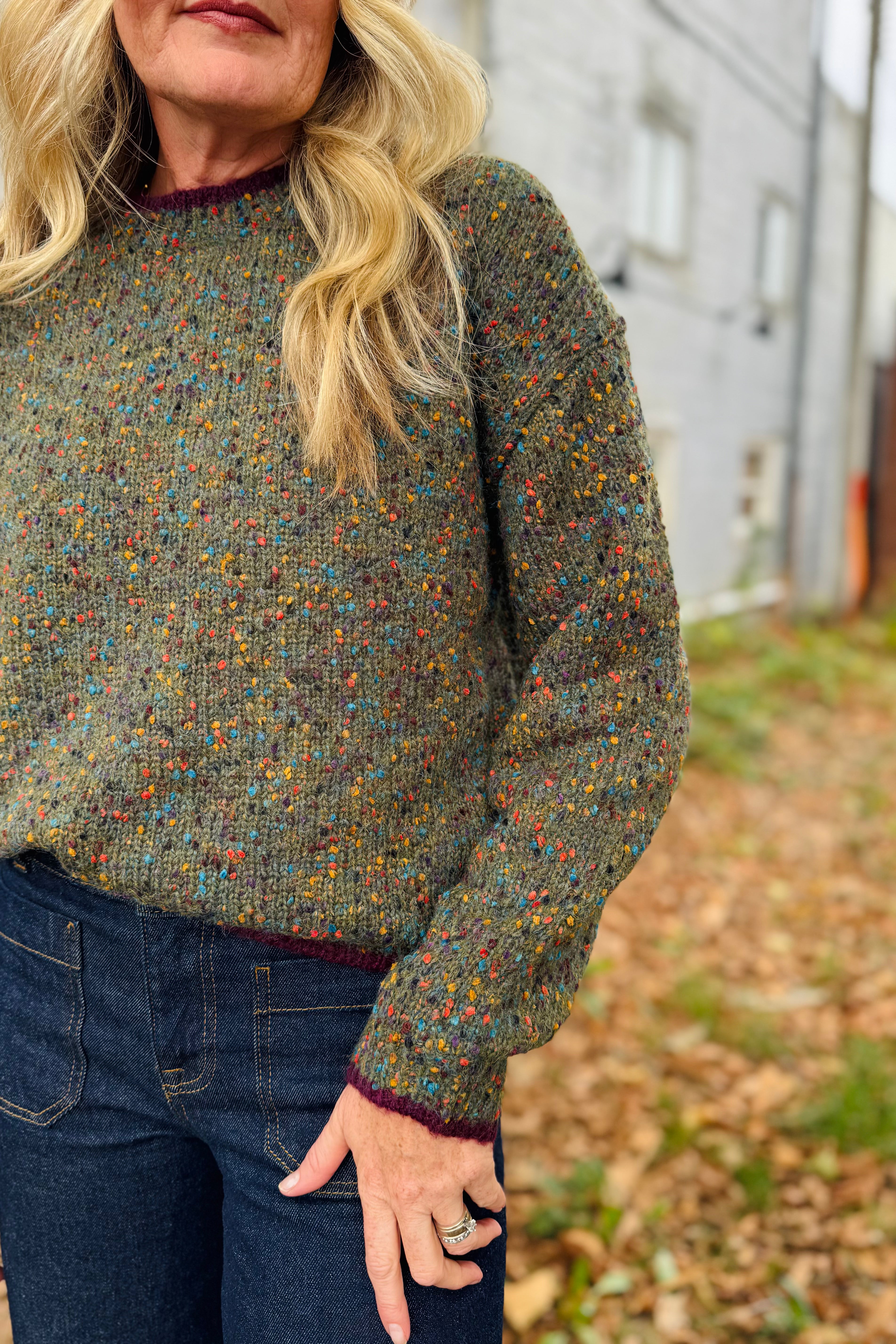 Remi Relaxed Pullover - Dark Basil
