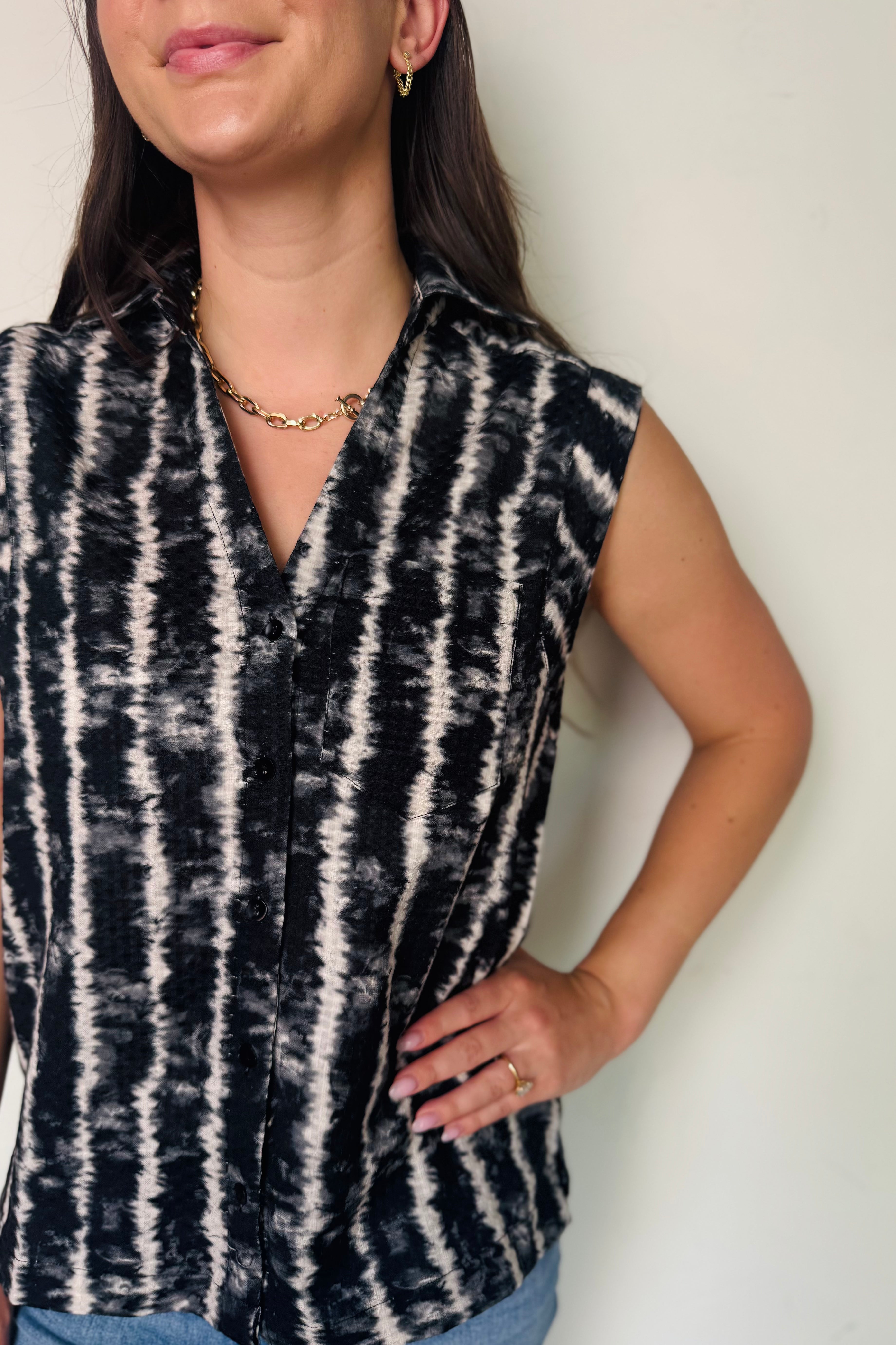 Ruffle Neck Tank