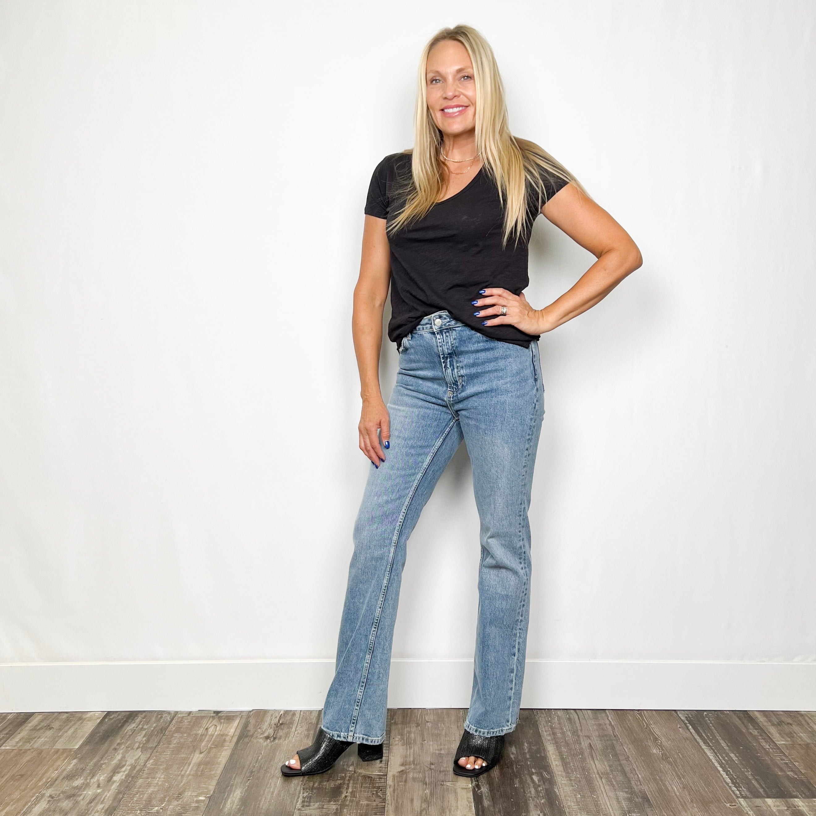 Slub Cotton V-Neck Tee