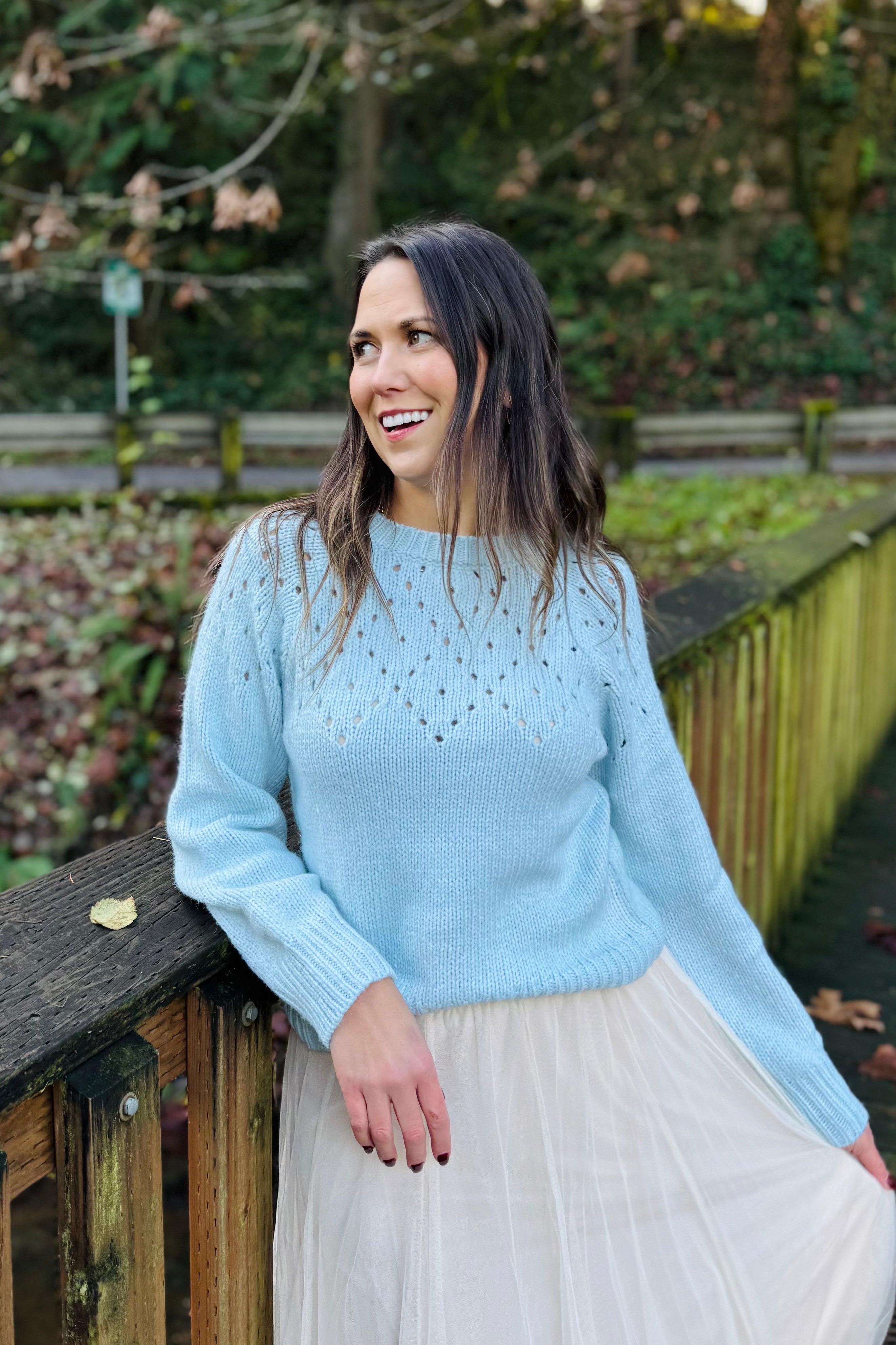 Femme Openwork Sweater