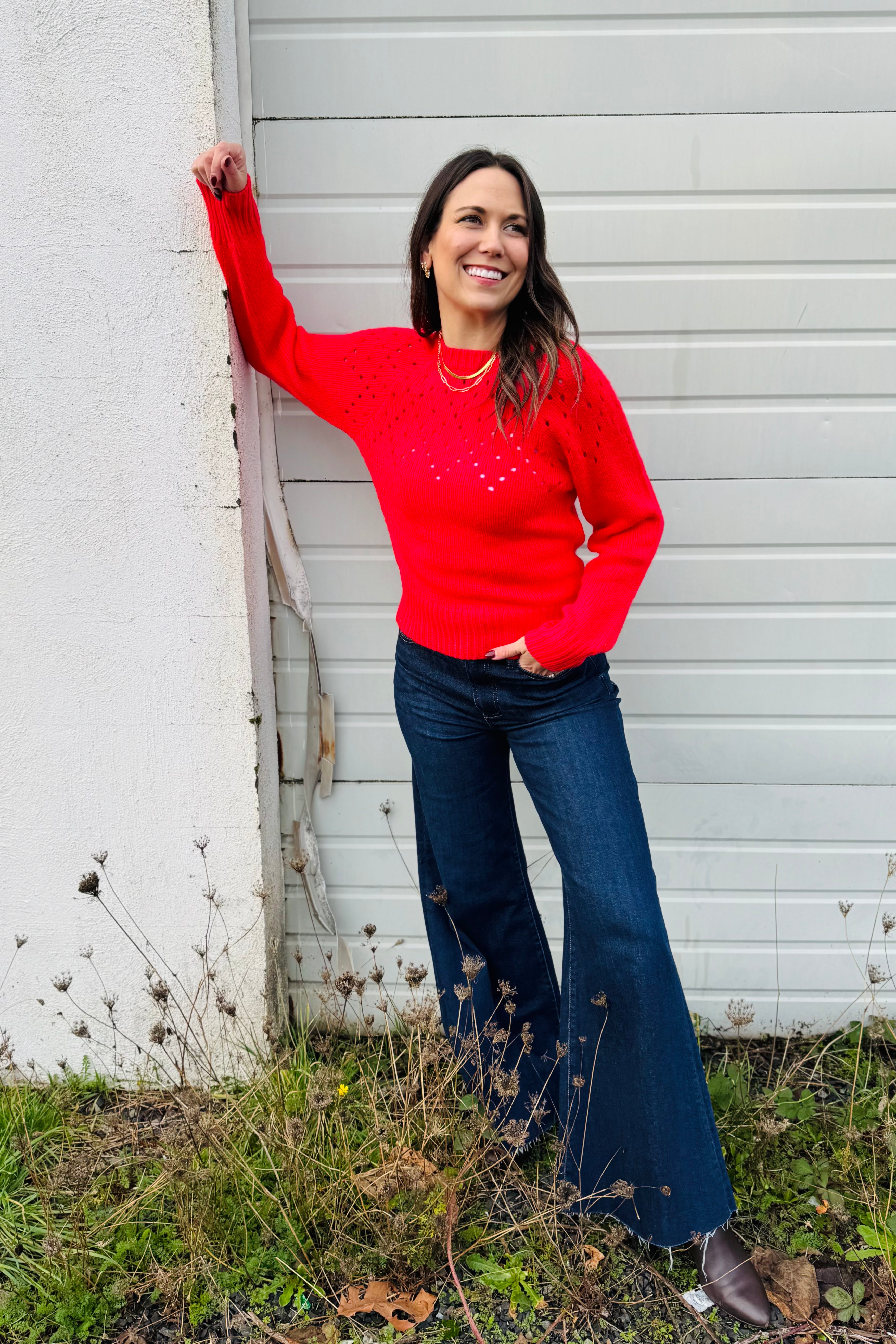 Femme Openwork Sweater