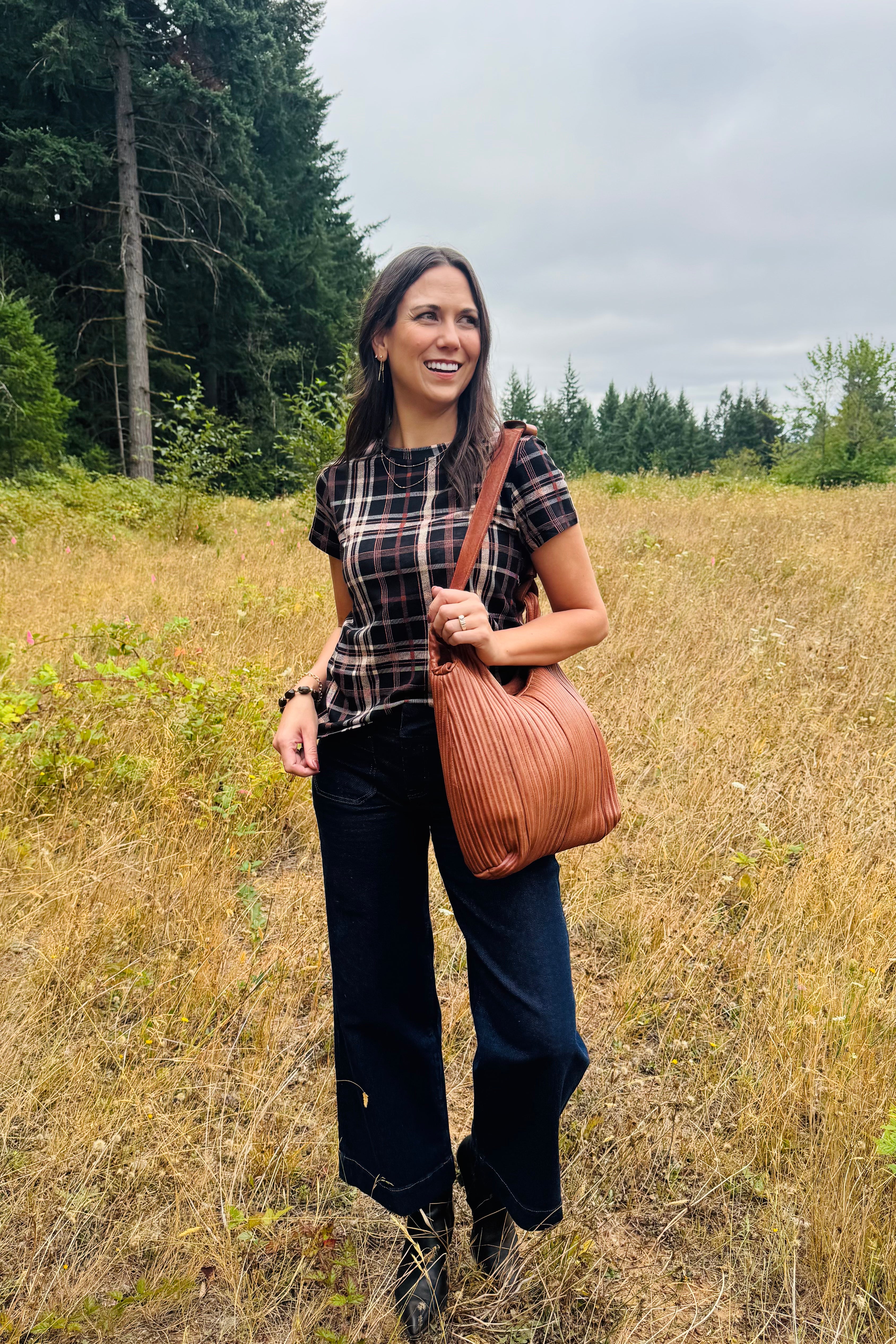 The Perfect Tee - Cinder Plaid