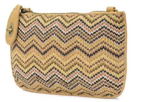 Straw Mini Crossbody Wristlet