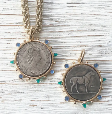 Queen Horse Coin Necklace
