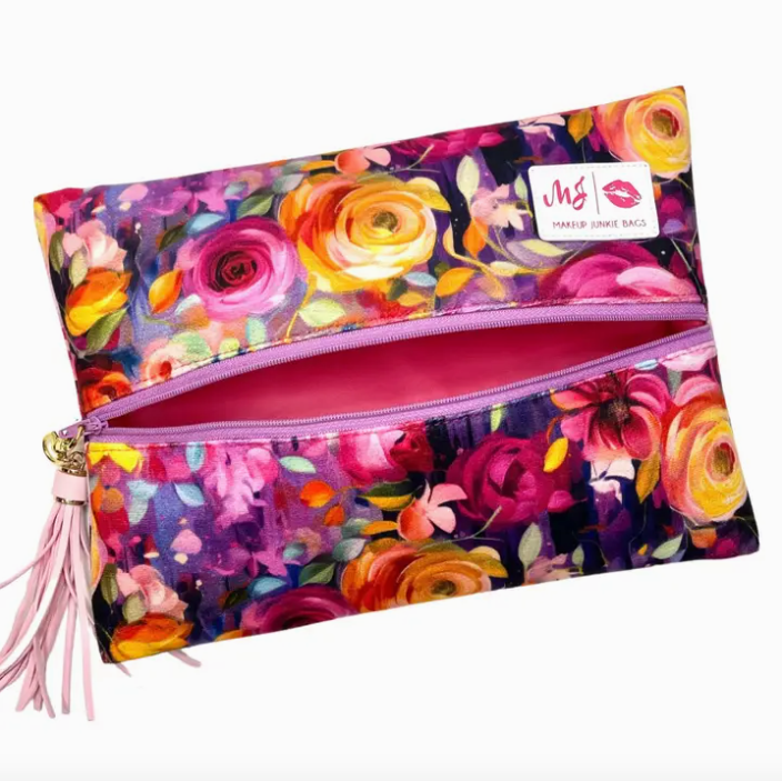 Makeup Junkie Bag-Bed of Roses