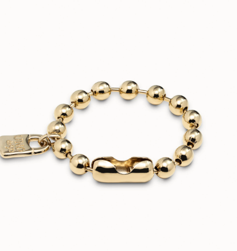 Snowflake Bracelet with padlock - Gold