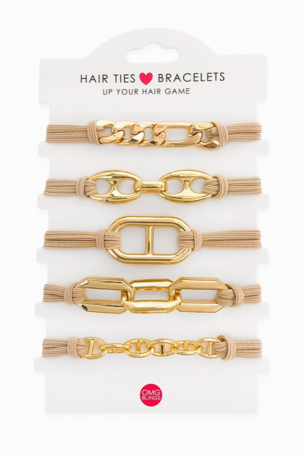 5pc Hair Tie/Bracelet Set