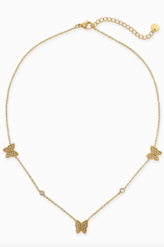 Water Resistant Butterfly Necklace