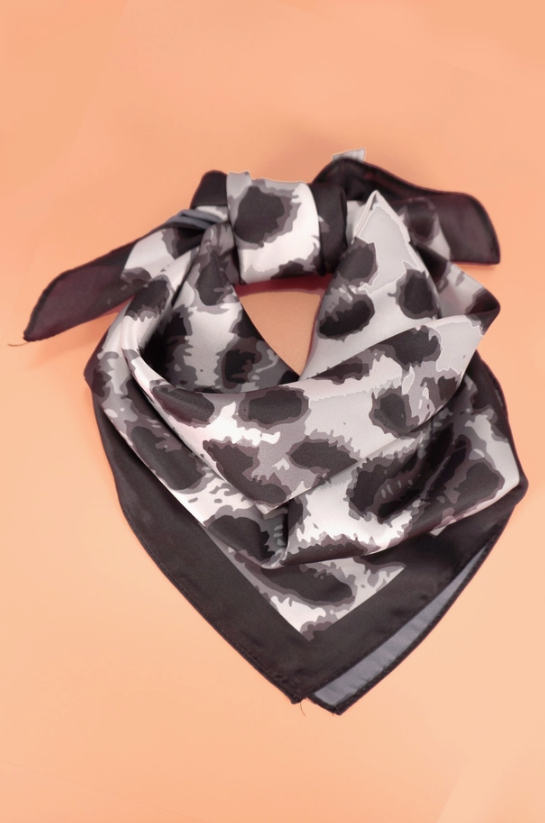 Leopard Print Silky Scarf