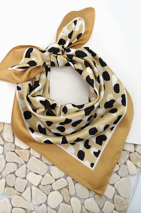 Color Block Silky Scarf