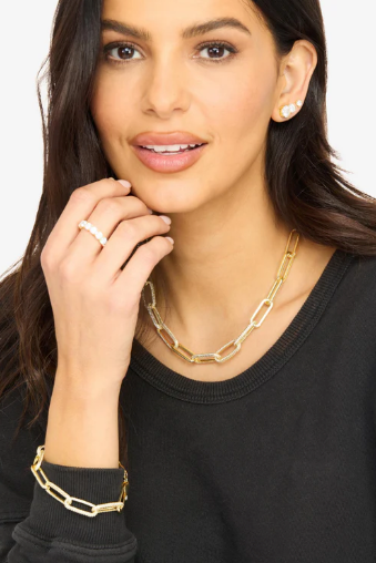 Carrie Pave Chain Necklace