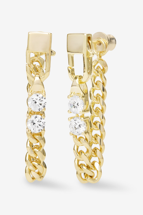 Julian Loves Diamonds Soft Chain Hoops