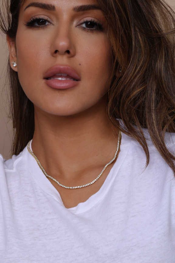 Baby Not Your Basic Tennis Necklace 18'