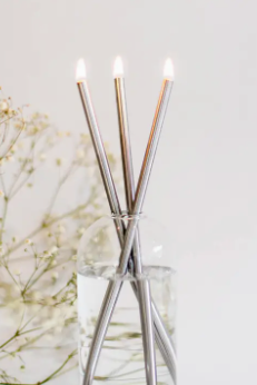 Silver Reusable Candle-Candles Only