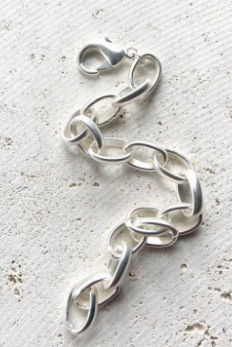Matte Silver Chunky Bracelet