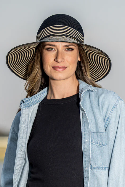 Petite Marseille Hat-Black/Natural