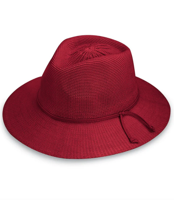 Victoria Fedora Hat-Cranberry
