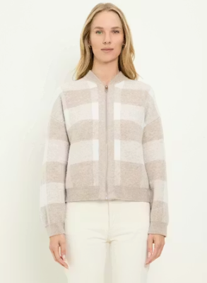 Landon Soft Bomber - Oatmeal/Chalk