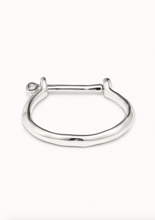Shackle Clasp Bangle - Silver